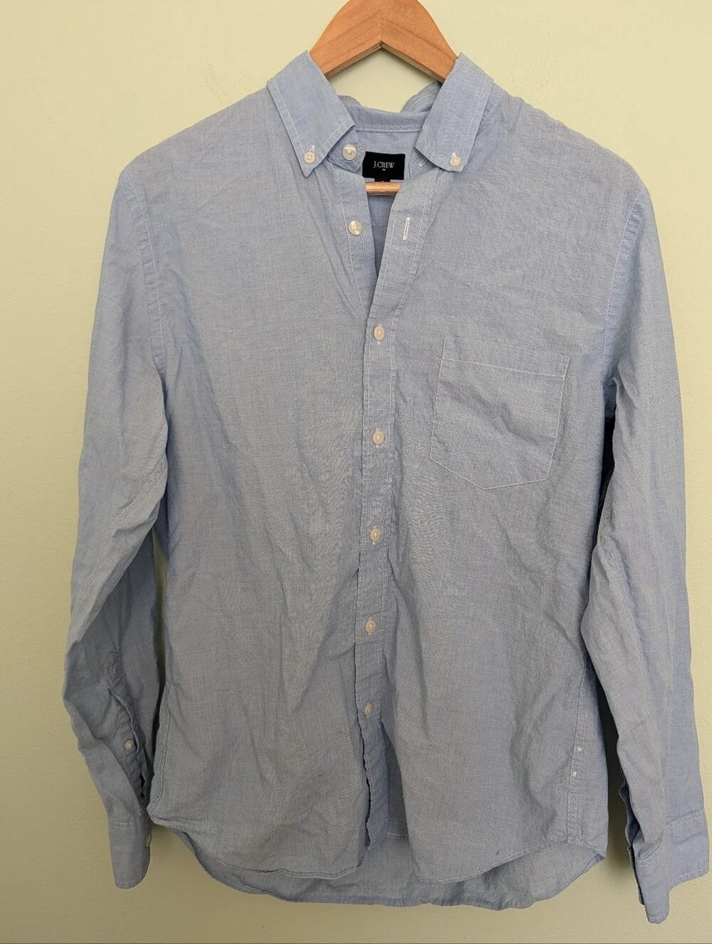 J.Crew Factory Men’s Blue Cotton Button Down Shirt Medium Style 92043